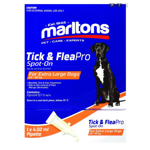 MARLTONS TICK & FLEA PRO FOR XTRA LARGE DOG 4.02M