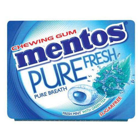 MENTOS GUM FRESH MINT + GREEN TEA EXTRACT 24G