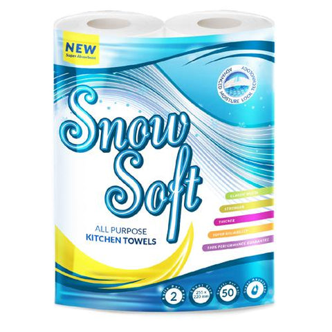 SNOWSOFT KITCHEN TOWELS 2'S