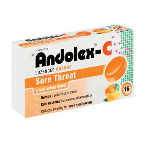 ANDOLEX LOZENGES ORANGE 16'S