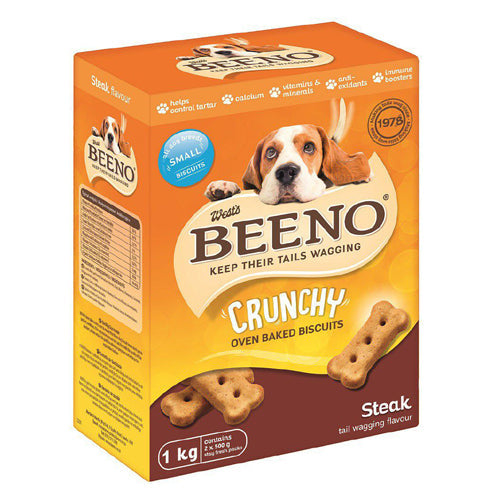 BEENO DOG BISCUITS STEAK FLAVOUR SMALL 1KG