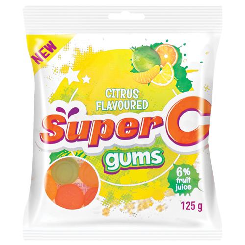 SUPER C GUMS CITRUS FLAVOURED 75G