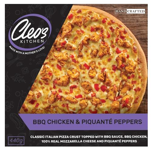 CLEO'S KITCHEN PIZZA BBQ CHICKEN & PEPPERS 440G