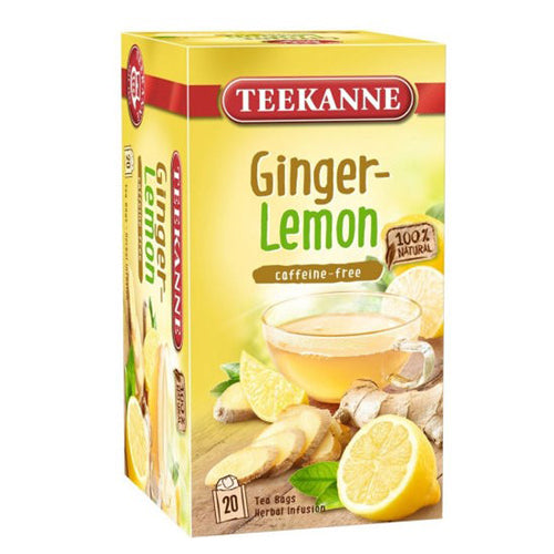 TEEKANNE GINGER & LEMON INFUSED TEA BAGS 20'S