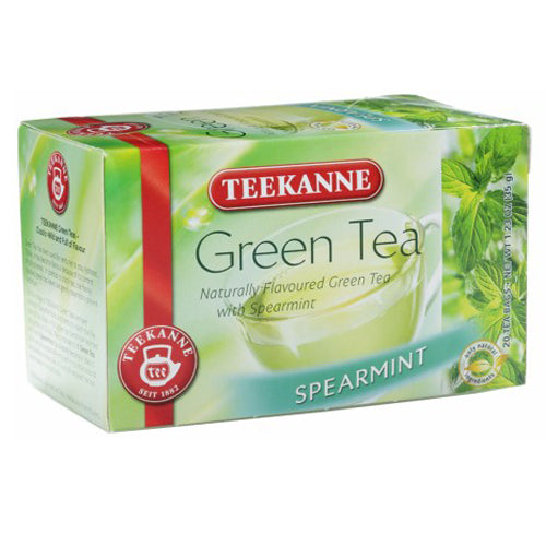 TEEKANNE GREEN SPEARMINT INFUSED TEA BAGS 20'S