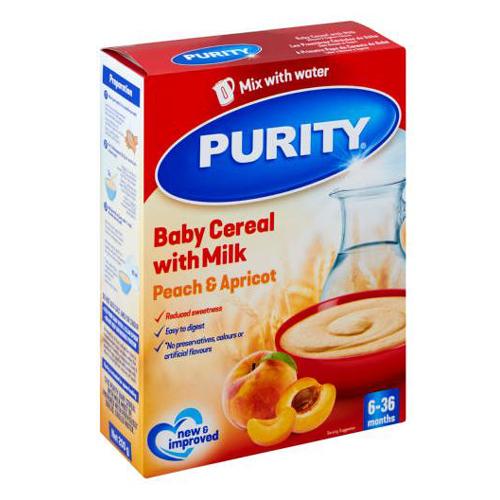 PURITY 1ST CEREAL PEACH & APRICOT 200GR