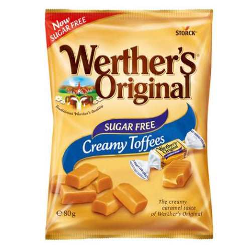 WERTHERS TOFFEE CHEWY SUGAR FREE 80GR