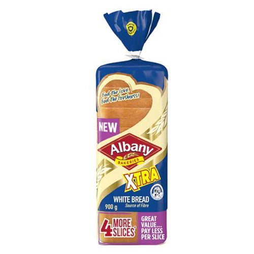 ALBANY XTRA BREAD WHITE SLICED 900GR