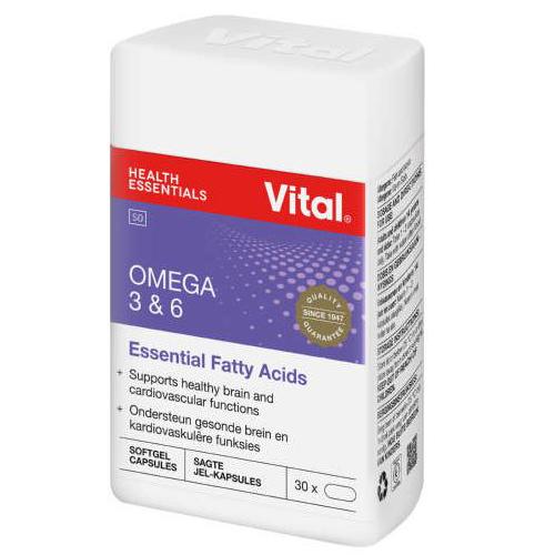 VITAL HEALTH OMEGA 3 & 6 CAPSULES 30'S