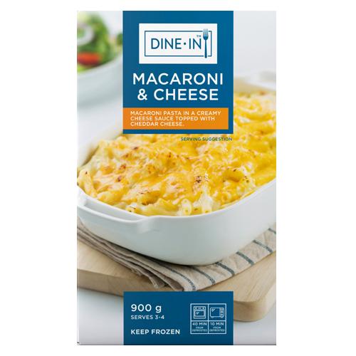 DINE IN FROZEN MACARONI & CHEESE 900GR