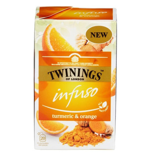 TWININGS TUMERIC & ORANGE INFUSED TEA BAGS 40GR