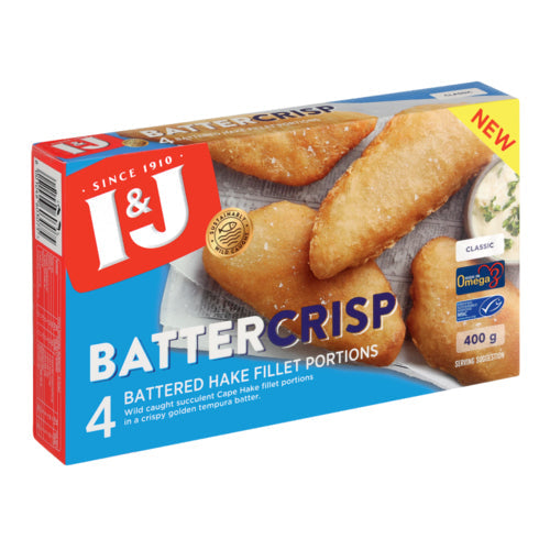 I & J BATTERCRISP HAKE CLASSIC 400GR