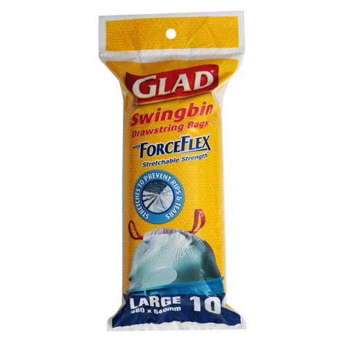 GLAD SWINGBIN DRAWSTRING BAGS LARGE 20'S