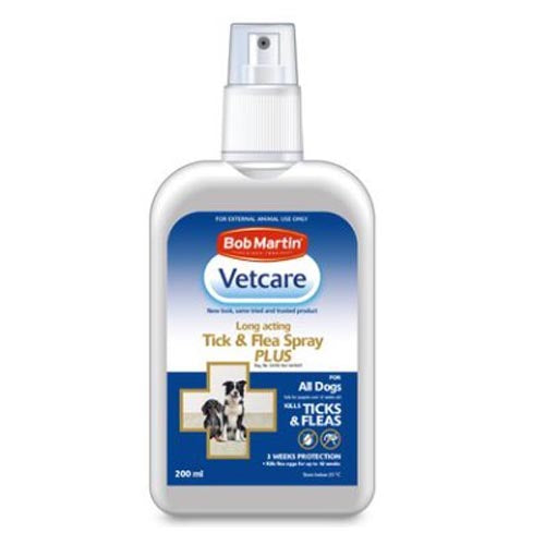 BOB MARTIN VETCARE TICK & FLEA SPRAY DOGS 200ML